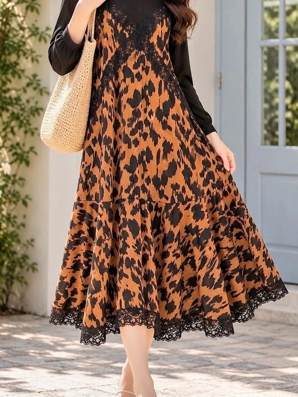 Animal Print Midi Dress